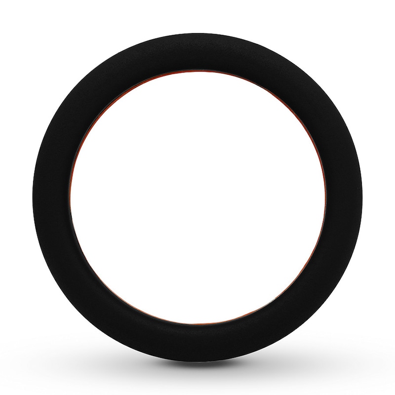 Red/Black Striped Silicone Men's Wedding Band