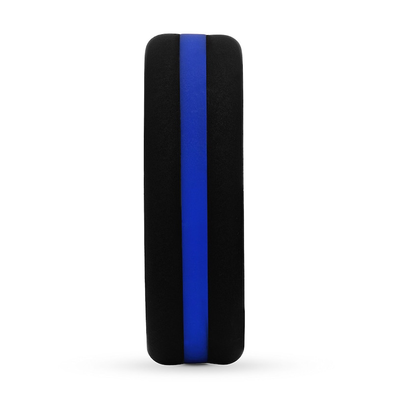 Blue/Black Silicone Men's Wedding Band