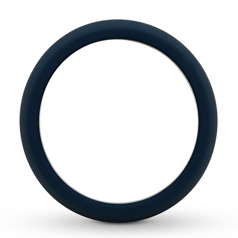 Men's Navy Silicone Wedding Band 8mm