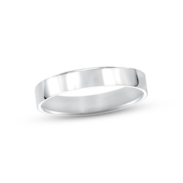 Pipe-Cut Wedding Band 14K White Gold 4mm