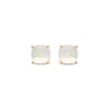 Thumbnail Image 1 of Cushion-Cut Ethiopian Opal Solitaire Stud Earrings 10K Yellow Gold