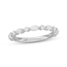 Neil Lane Artistry Marquise & Round-Cut Lab-Grown Diamond Anniversary Band 3/4 ct tw 14K White Gold