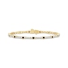 Thumbnail Image 1 of Black & White Diamond Station Bracelet 2-1/2 ct tw 10K Yellow Gold 7"
