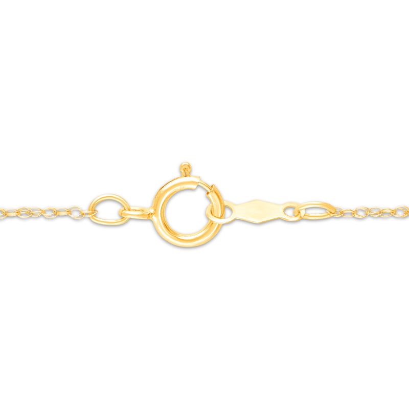 Main Image 3 of Diamond Station Cross Necklace 1/4 ct tw 10K Yellow Gold 18"