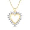 Thumbnail Image 0 of Diamond Heart Outline Necklace 1 ct tw 14K Yellow Gold 18"