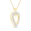 Thumbnail Image 1 of Diamond Heart Outline Necklace 1 ct tw 14K Yellow Gold 18"