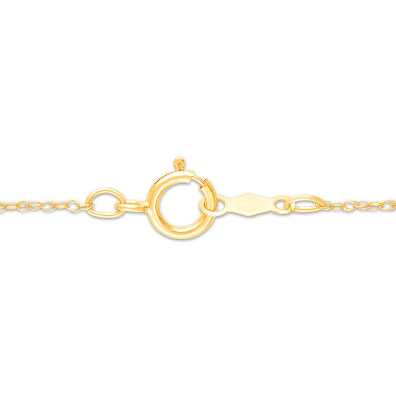 Diamond Heart Outline Necklace 1 ct tw 14K Yellow Gold 18"