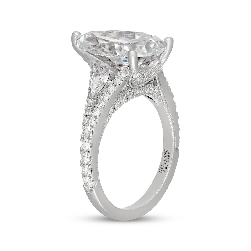 Main Image 5 of Neil Lane Artistry Pear-Shaped Lab-Grown Diamond Engagement Ring 7 ct tw 14K White Gold