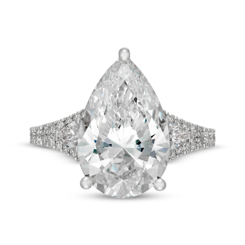 Main Image 6 of Neil Lane Artistry Pear-Shaped Lab-Grown Diamond Engagement Ring 7 ct tw 14K White Gold