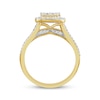 Thumbnail Image 3 of Adore Princess-Cut Multi-Diamond Center Bridal Set 1-1/2 ct tw 10K Yellow Gold