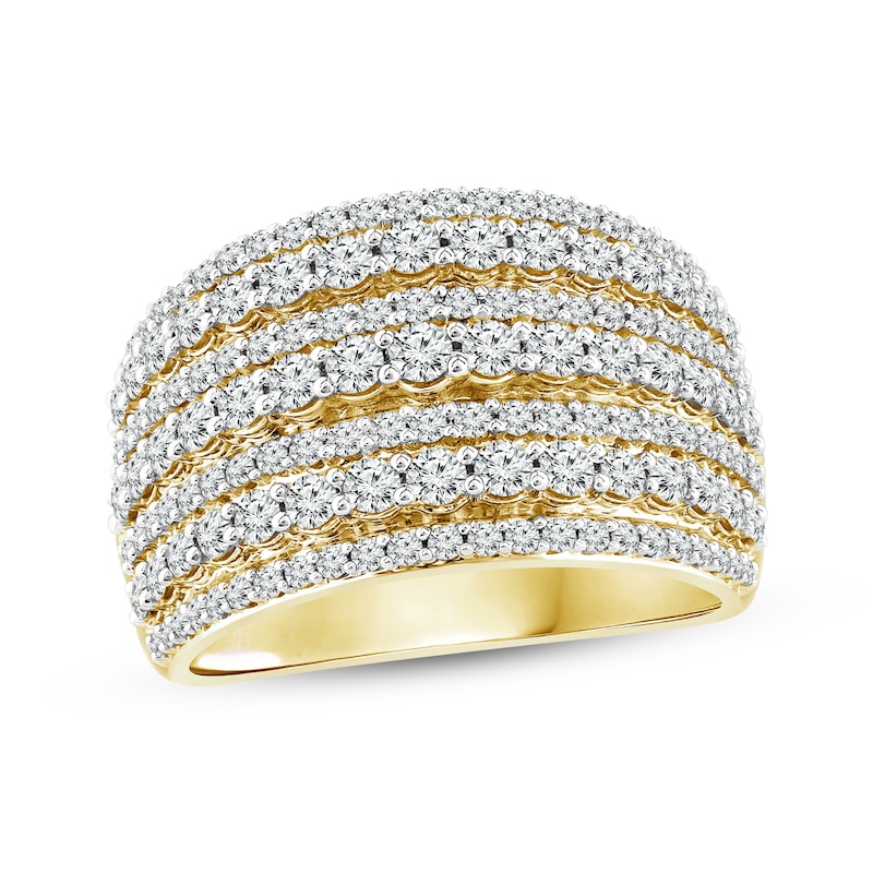 Main Image 1 of Adore Diamond Multi-Row Anniversary Ring 1-1/2 ct tw 14K Yellow Gold