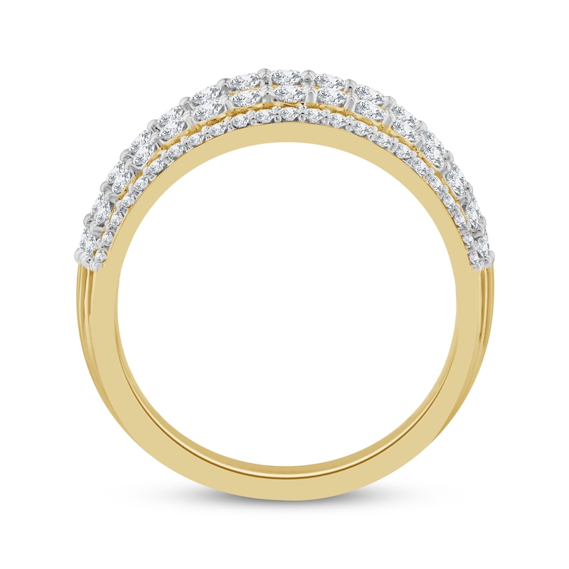 Main Image 3 of Adore Diamond Multi-Row Anniversary Ring 1-1/2 ct tw 14K Yellow Gold