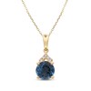 Thumbnail Image 1 of London Blue Topaz & Diamond Accent Necklace 10K Yellow Gold 18"