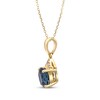 Thumbnail Image 2 of London Blue Topaz & Diamond Accent Necklace 10K Yellow Gold 18"