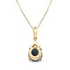 Thumbnail Image 3 of London Blue Topaz & Diamond Accent Necklace 10K Yellow Gold 18"