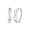 Thumbnail Image 1 of Diamond Twist Hoop Earrings 1/4 ct tw 10K White Gold