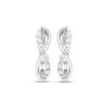 Thumbnail Image 2 of Diamond Twist Hoop Earrings 1/4 ct tw 10K White Gold