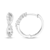 Thumbnail Image 3 of Diamond Twist Hoop Earrings 1/4 ct tw 10K White Gold