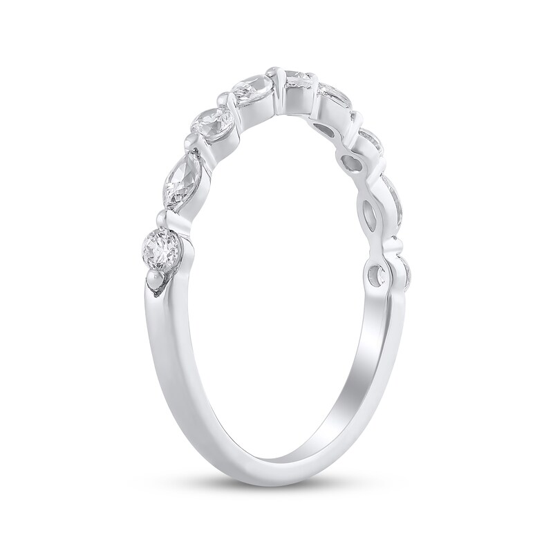 Main Image 2 of Adore Marquise & Round-Cut Diamond Stackable Anniversary Ring 1/2 ct tw 10K White Gold