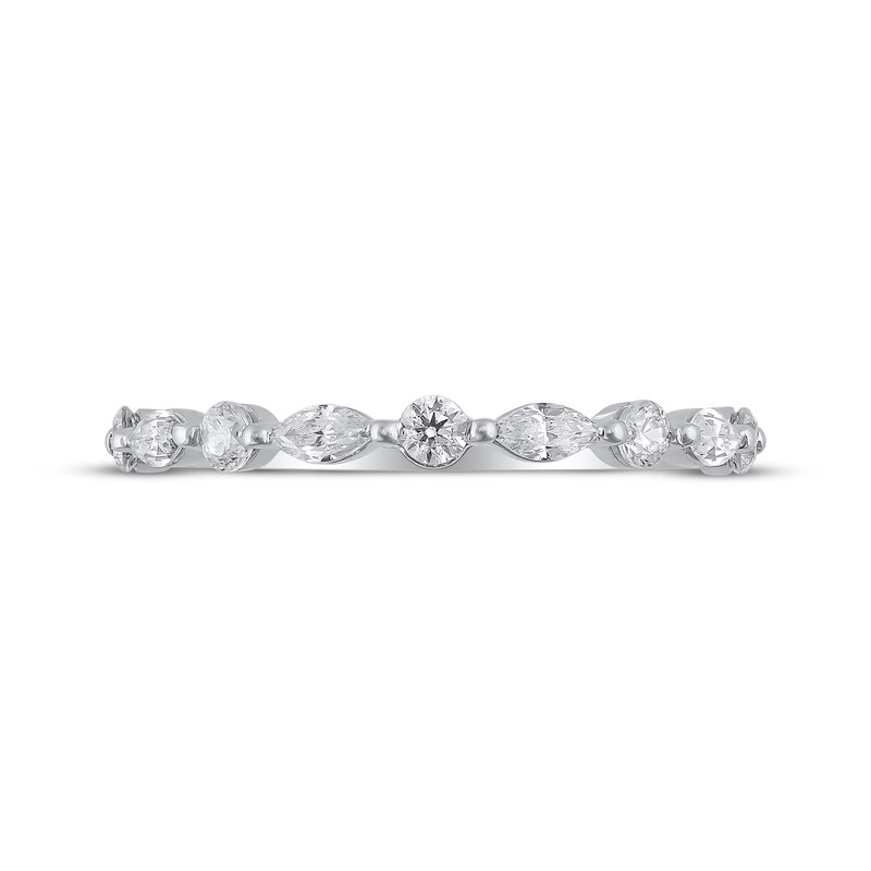 Main Image 3 of Adore Marquise & Round-Cut Diamond Stackable Anniversary Ring 1/2 ct tw 10K White Gold