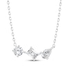 Thumbnail Image 1 of Memories, Moments, Magic Lab-Grown Diamond Multi-Shape Three-Stone Necklace 1 ct tw 14K White Gold 18.50"