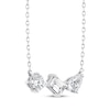 Thumbnail Image 2 of Memories, Moments, Magic Lab-Grown Diamond Multi-Shape Three-Stone Necklace 1 ct tw 14K White Gold 18.50"