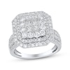 Thumbnail Image 1 of Adore Princess-Cut Diamond Quad Triple Halo Engagement Ring 2 ct tw 10K White Gold