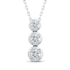 Thumbnail Image 1 of Memories, Moments, Magic Diamond Three-Stone Drop Necklace 1/2 ct tw 10K White Gold 18"