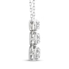 Thumbnail Image 2 of Memories, Moments, Magic Diamond Three-Stone Drop Necklace 1/2 ct tw 10K White Gold 18"