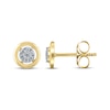 Thumbnail Image 3 of Multi-Diamond Circle Stud Earrings 1/8 ct tw 10K Yellow Gold