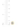 Thumbnail Image 4 of Multi-Diamond Circle Stud Earrings 1/8 ct tw 10K Yellow Gold