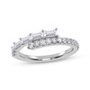 Thumbnail Image 1 of Baguette & Round-Cut Diamond Wrap Ring 1/2 ct tw 14K White Gold