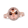 Thumbnail Image 1 of Oval-Cut Natural Morganite & Diamond Ring 1/2 ct tw 14K Rose Gold