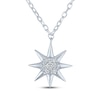 Thumbnail Image 2 of North Star Necklace with Diamond Accents Sterling Silver 18"