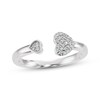 Thumbnail Image 1 of Diamond Hearts Deconstructed Ring 1/10 ct tw 10K White Gold
