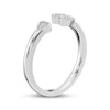 Thumbnail Image 2 of Diamond Hearts Deconstructed Ring 1/10 ct tw 10K White Gold