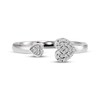 Thumbnail Image 3 of Diamond Hearts Deconstructed Ring 1/10 ct tw 10K White Gold