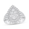 Thumbnail Image 1 of Adore Multi-Diamond Pear-Shaped Double Halo Engagement Ring 1-7/8 ct tw 10K White Gold