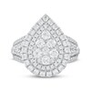 Thumbnail Image 3 of Adore Multi-Diamond Pear-Shaped Double Halo Engagement Ring 1-7/8 ct tw 10K White Gold