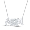 Thumbnail Image 2 of Diamond "Mom" Necklace 1/20 ct tw Sterling Silver 18"