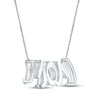 Thumbnail Image 3 of Diamond "Mom" Necklace 1/20 ct tw Sterling Silver 18"