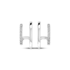 Thumbnail Image 2 of Diamond Two-Row Split Hoop Earrings 1/8 ct tw Sterling Silver