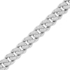 Thumbnail Image 2 of Men's Lab-Grown Diamond Curb Chain Bracelet 2 ct tw 10K White Gold 8.25"
