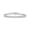 Thumbnail Image 1 of White Lab-Created Sapphire "XO" Bracelet Sterling Silver 7.5"