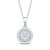 Thumbnail Image 2 of Diamond Vintage-Inspired Circle Halo Gift Set 3/8 ct tw Sterling Silver