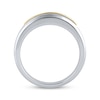 Thumbnail Image 3 of Men's Diamond Two-Row Wedding Band 1 ct tw 10K Two-Tone Gold