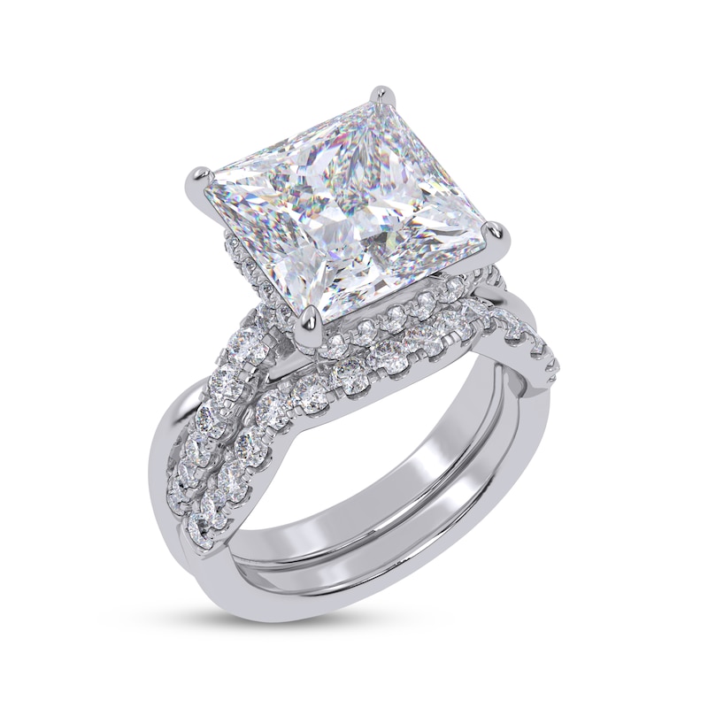 Main Image 2 of Adore Princess-Cut Lab-Grown Diamond Bridal Set 6 ct tw 14K White Gold