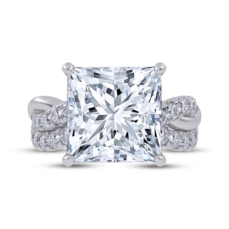 Main Image 3 of Adore Princess-Cut Lab-Grown Diamond Bridal Set 6 ct tw 14K White Gold