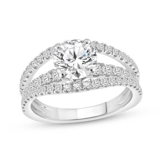 Adore Lab-Grown Diamonds Round-Cut Engagement Ring 2-1/4 ct tw 14K White Gold