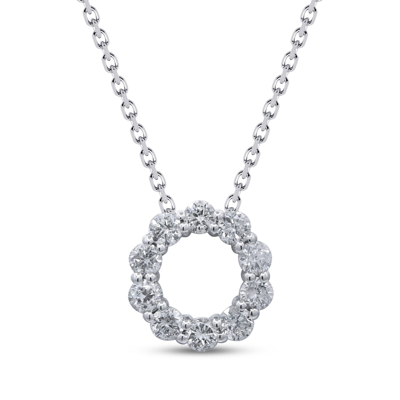 Main Image 1 of Adore Heirloom Certified Diamond Circle Necklace 3/8 ct tw Platinum 18"